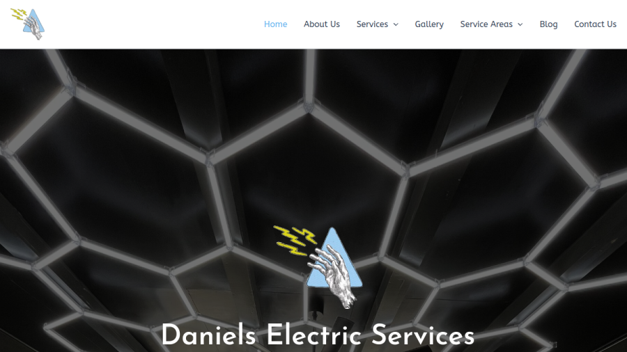 Screenshot of the Daniels Electric website