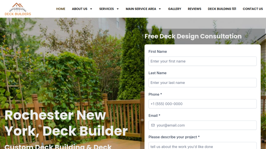 Transform Your Outdoor Space with Premium Deck Building Services in Monroe County NY by Deck Builders website