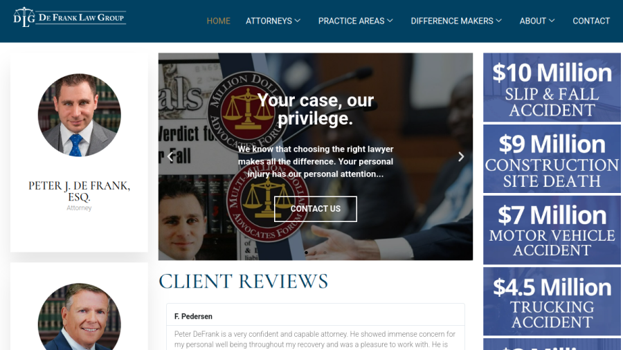 De Frank Law Group website