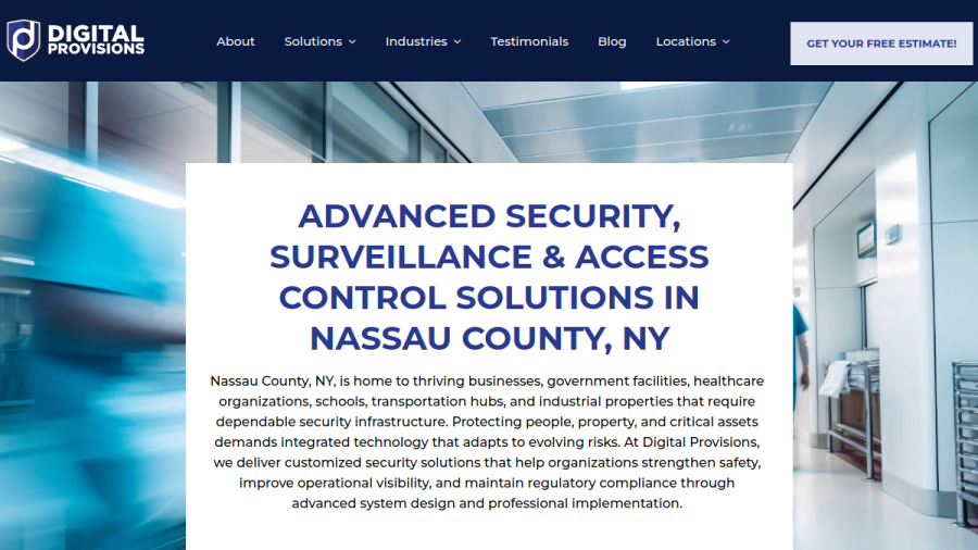Screenshot of the Digital Provisions website