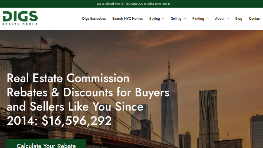 Digs Realty Group website
