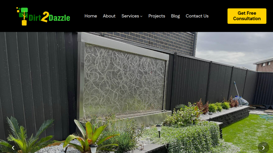 Dirt 2 Dazzle Landscaping. By Sahara Gardens website