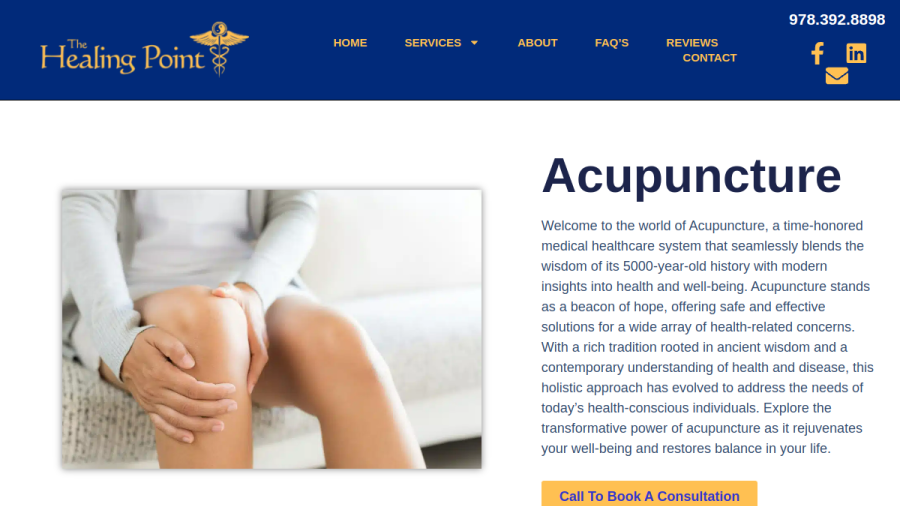 The Healing Point website