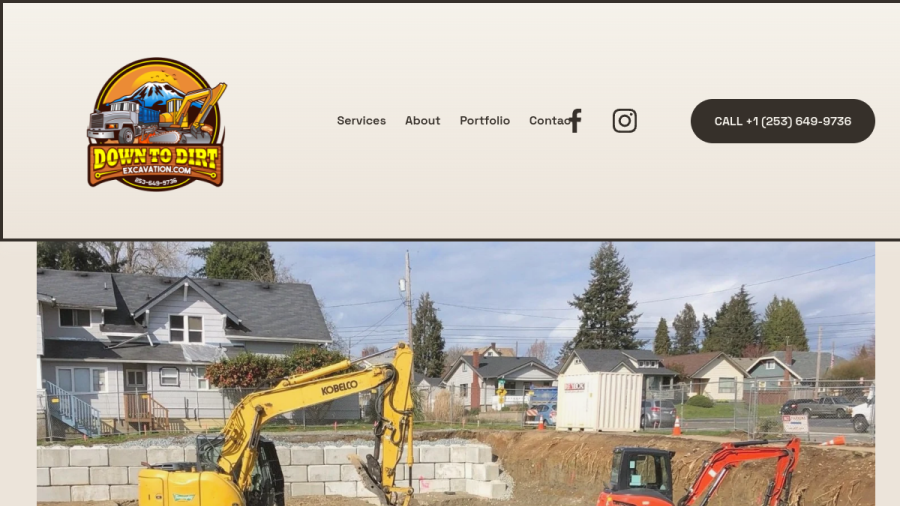 Down to Dirt Excavation, LLC website