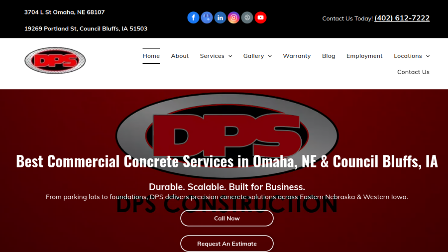 DPS Concrete Construction website