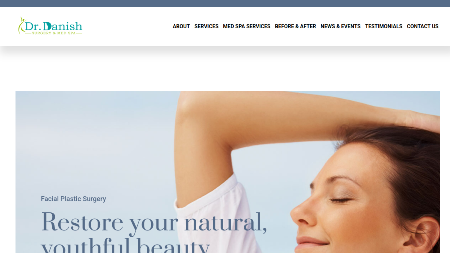 Dr. Danish Cosmetic Surgery website