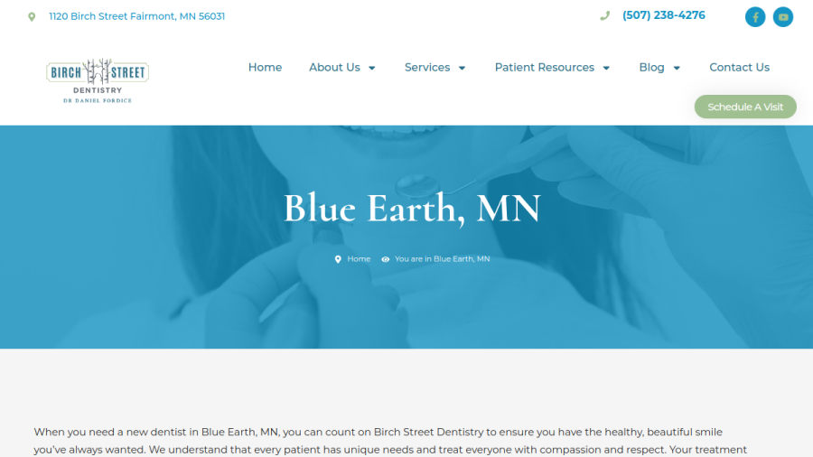 Birch Street Dentistry website