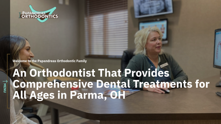 Screenshot of the Papandreas Orthodontics website
