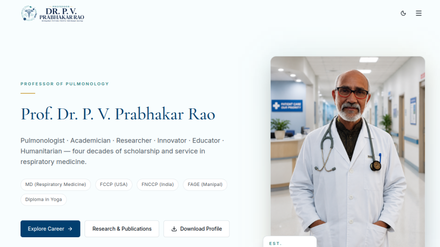 Dr. PV Prabhakar Rao website thumbnail