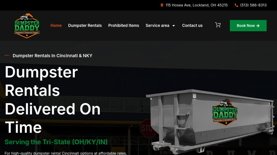 Dumpster Daddy Cincinnati website