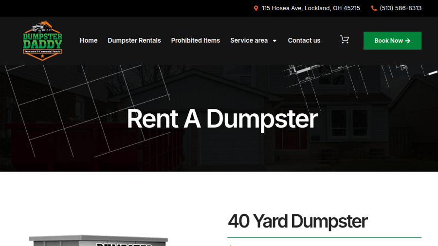 Dumpster Daddy Cincinnati website