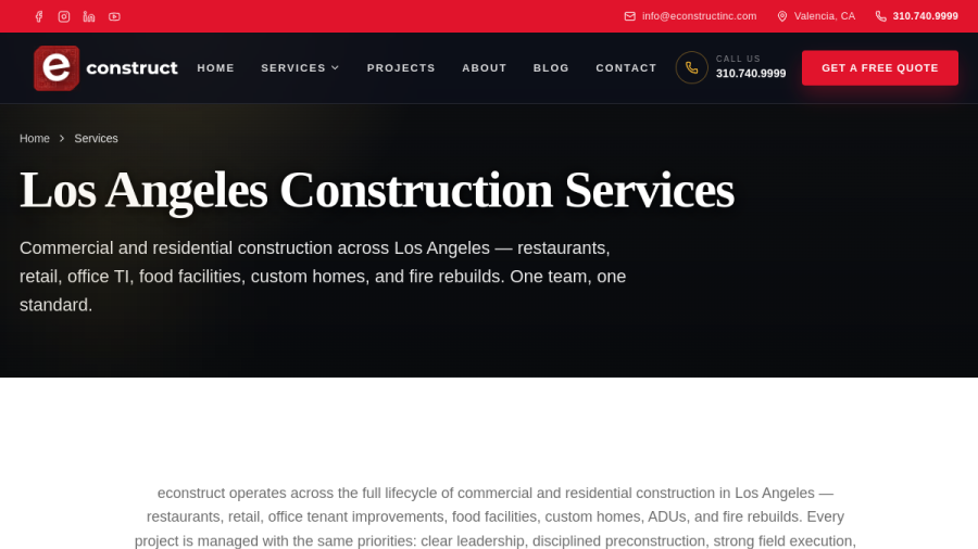 Econstruct Inc. website