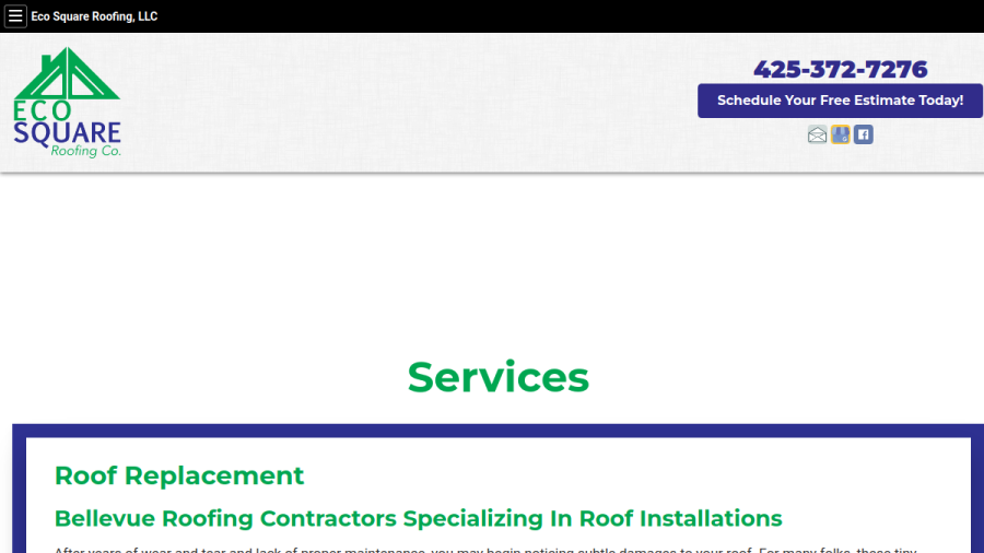 Eco Square Roofing LLC website