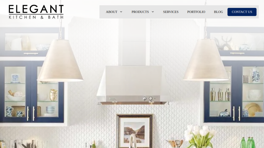 Screenshot of the Elegant Kitchen & Bath website