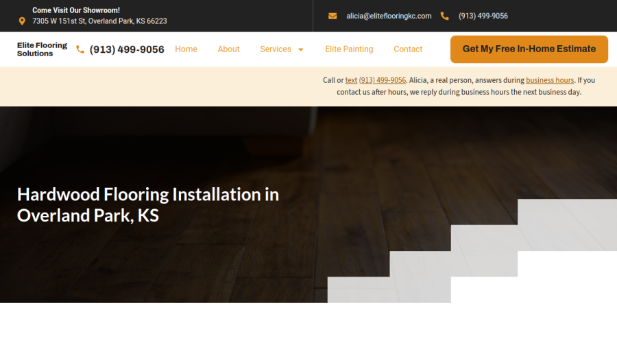 Elite Flooring Solutions website