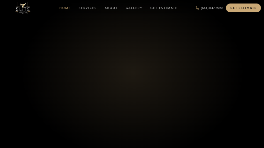 Elite Landscaping CA website preview