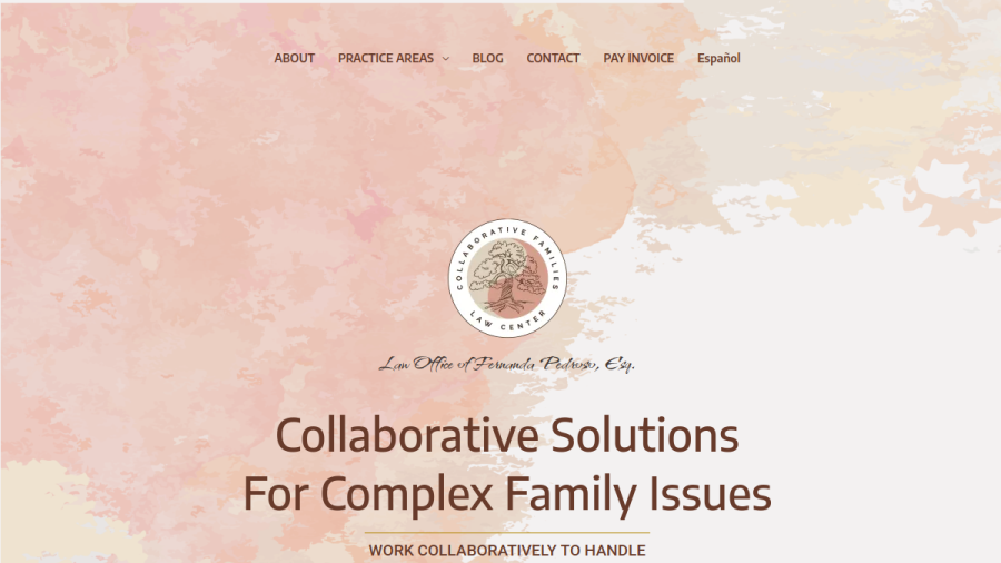 Screenshot of the Collaborative Families Law Center website