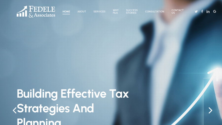 Website screenshot of Fedele and Associates