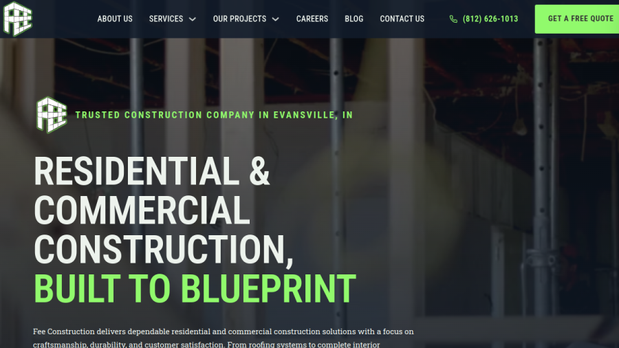 Fee Construction website