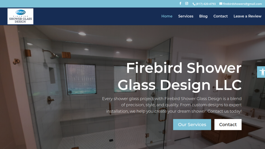 Firebird Shower Glass Design LLC website