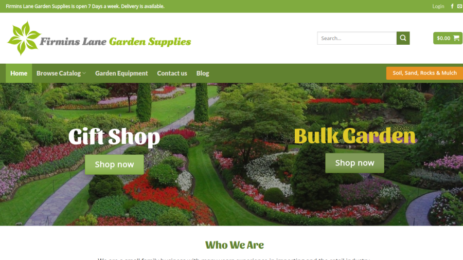 Firmins Lane Garden Supplies website