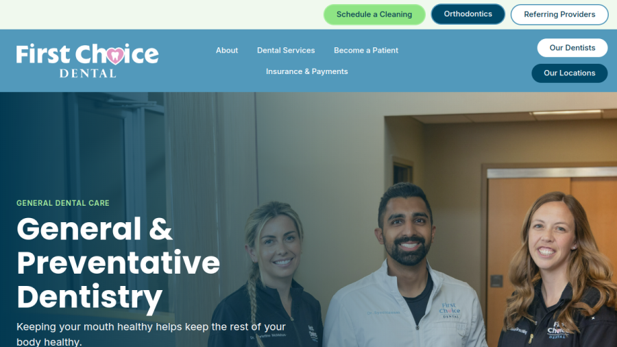First Choice Dental website screenshot
