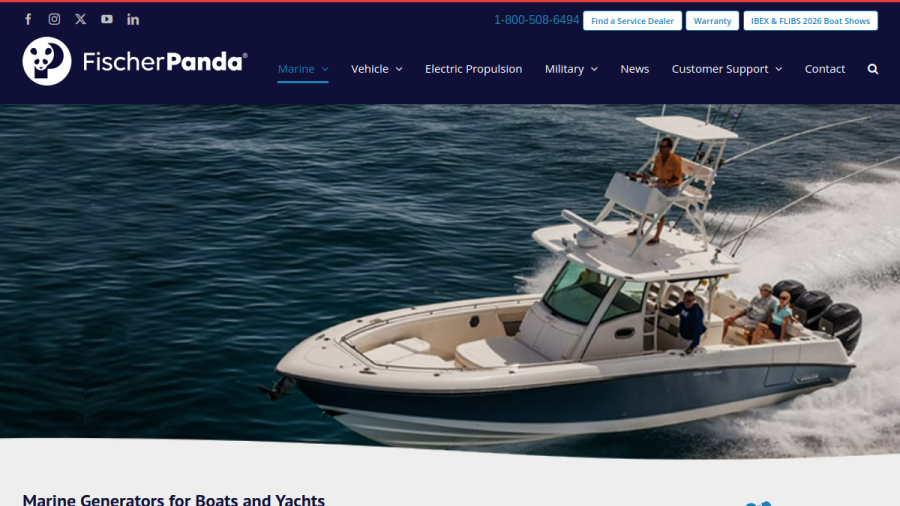 Fischer Panda Generators website