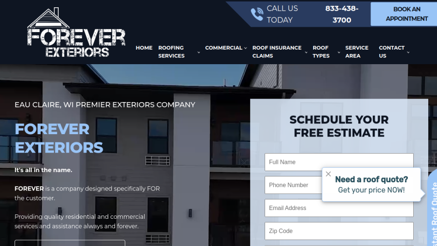 FOREVER Exteriors website