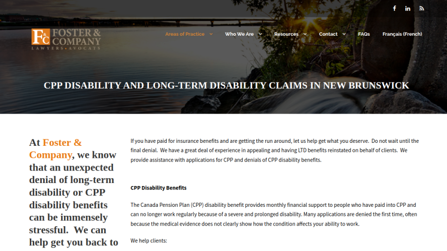 Foster & Company Lawyers Avocats website