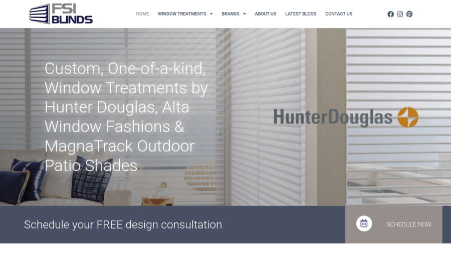 Freedom Shades and Blinds website