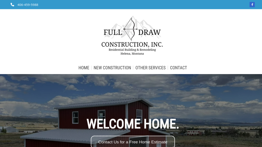 Screenshot of the Full Draw Construction website