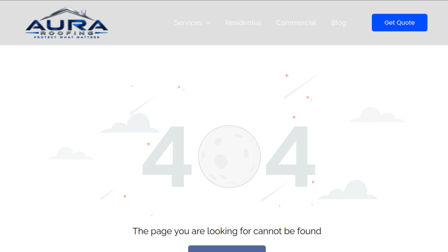 Screenshot of Fury Roofing website