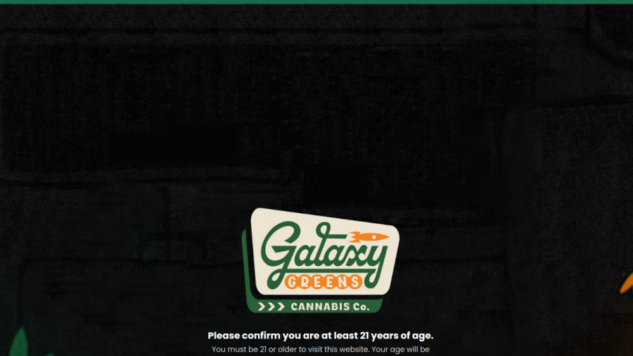 Screenshot of the Galaxy Greens website