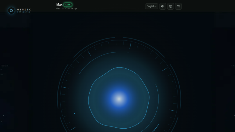 Genzic Concierge — Max live preview screenshot