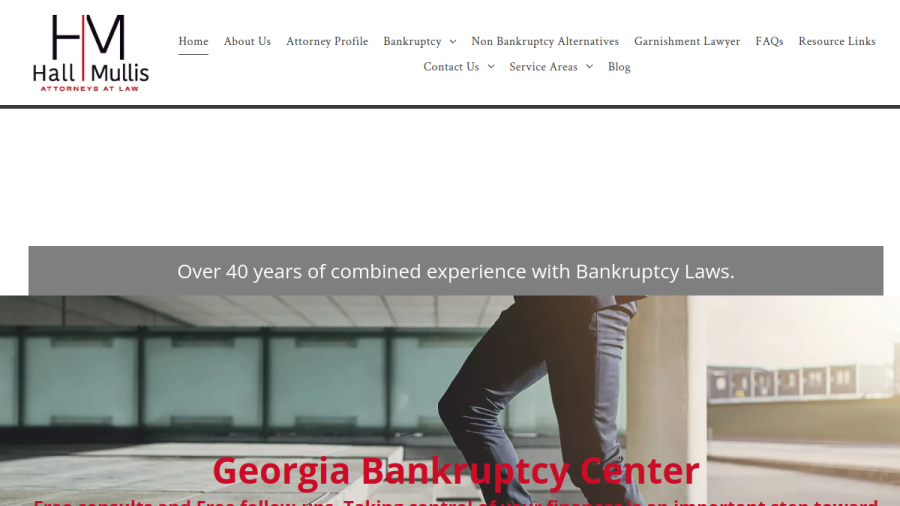 Screenshot of Hall & Mullis PC website