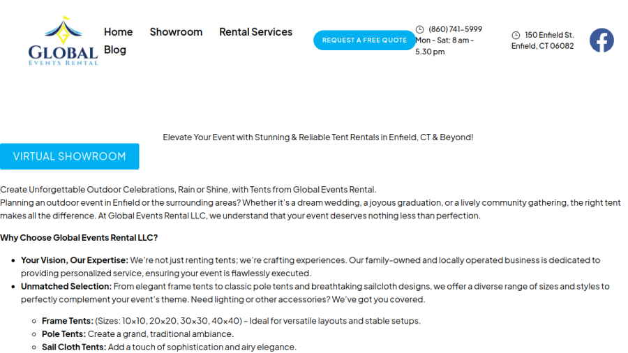 Global Events Rental LLC website