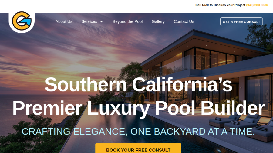 Gold Coast Pool and Spa website