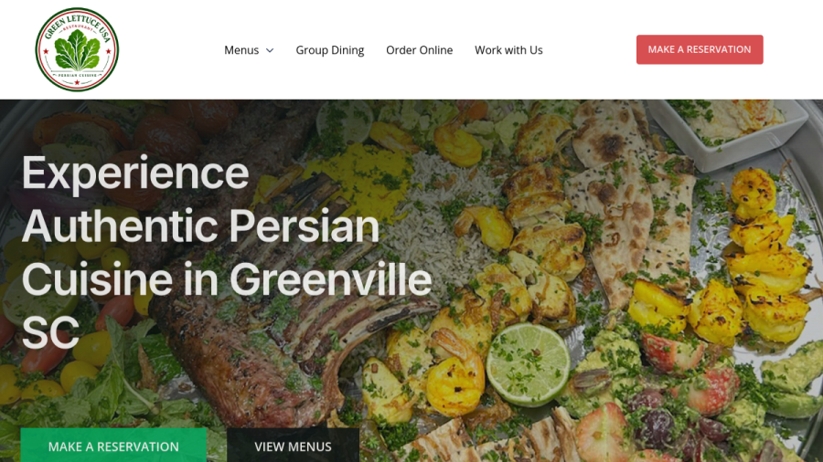 Screenshot of the Green Lettuce USA website