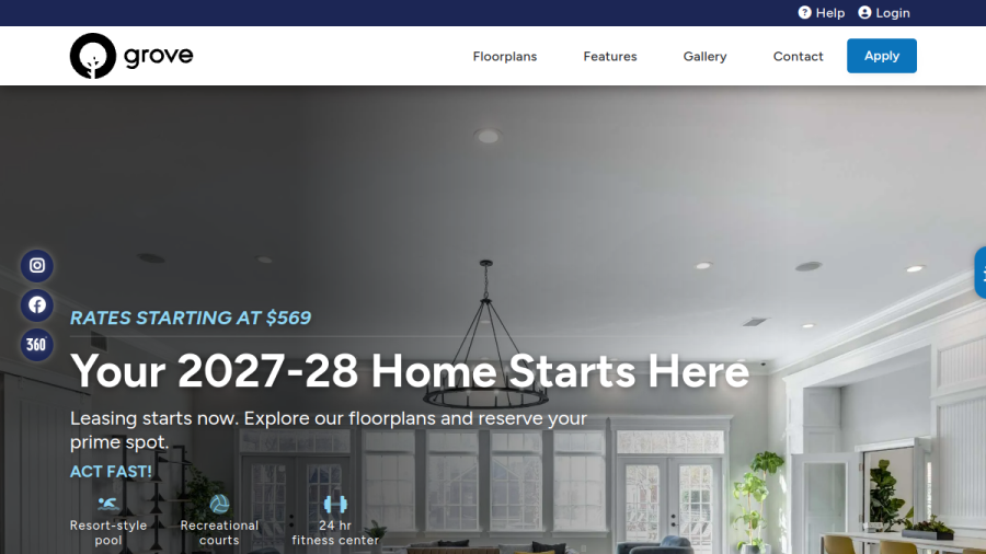 The Grove at San Marcos website