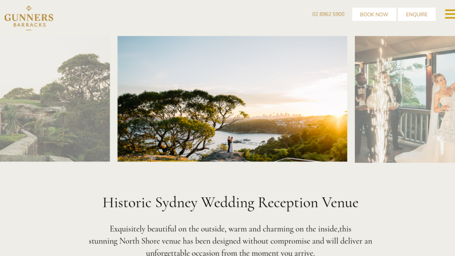 Screenshot of the Gunners Barracks website