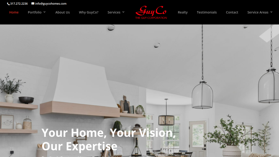 Website screenshot of The Guy Corporation