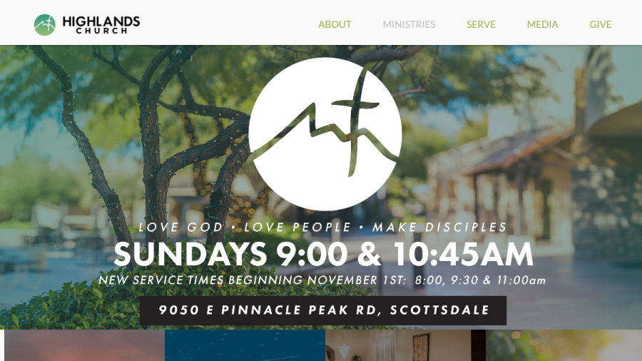Highlands Church website