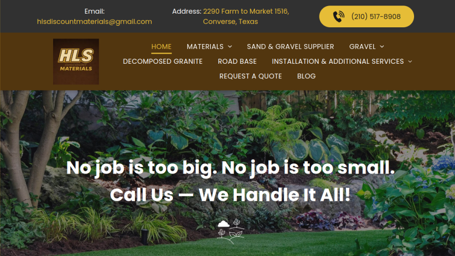HLS Discount Materials website