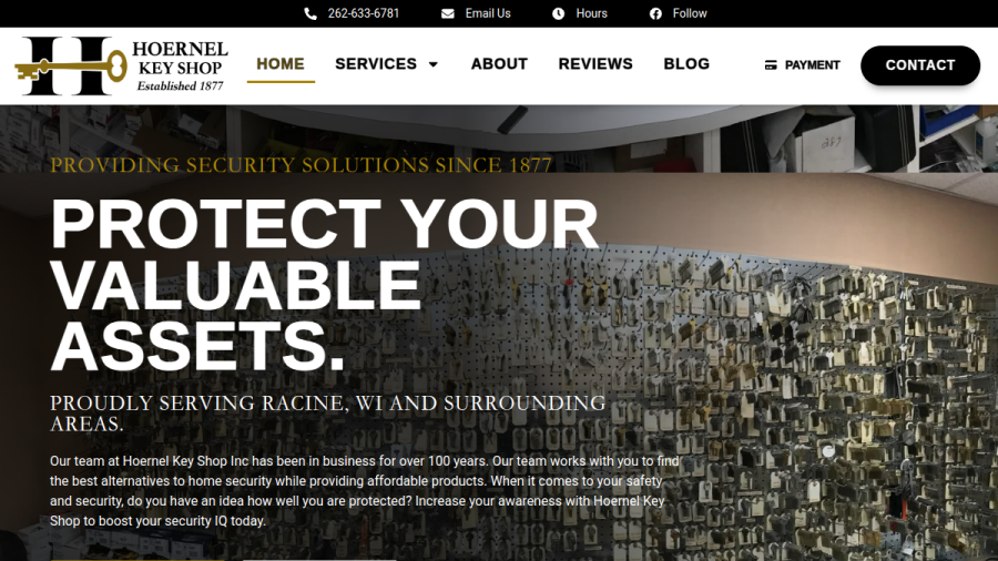 Hoernel Key Shop Inc website