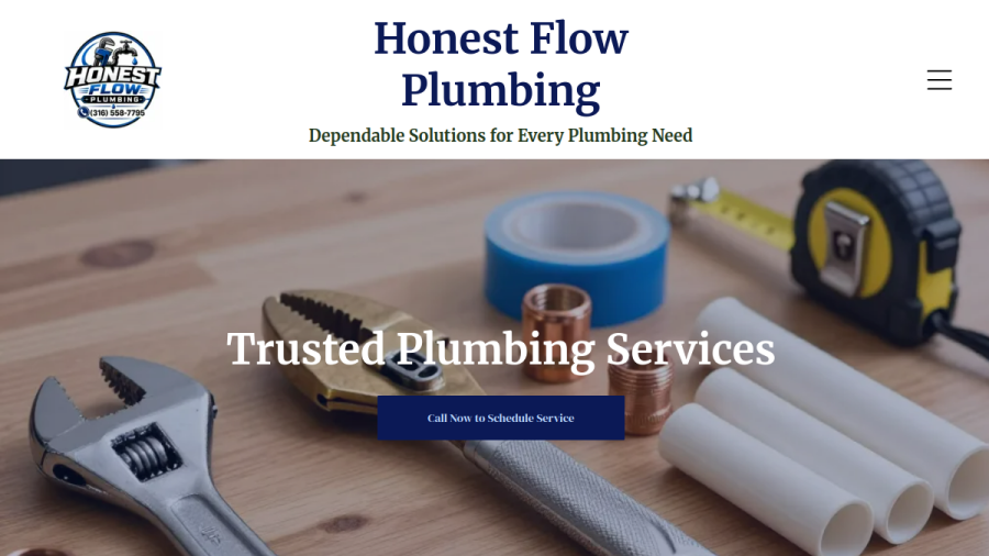 Screenshot of Honest Flow Plumbing website