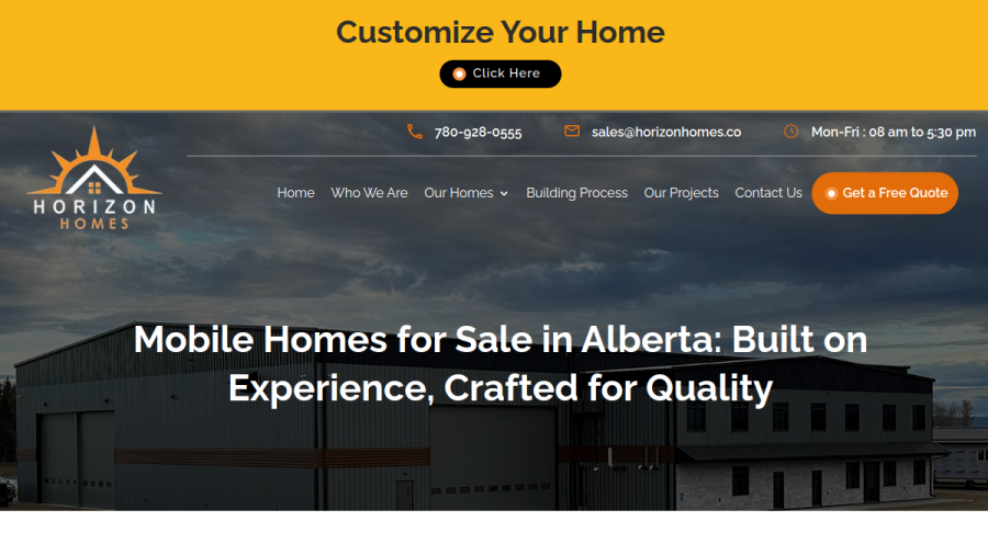 Horizon Homes website