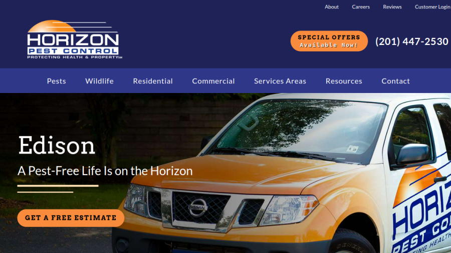 Horizon Pest Control website