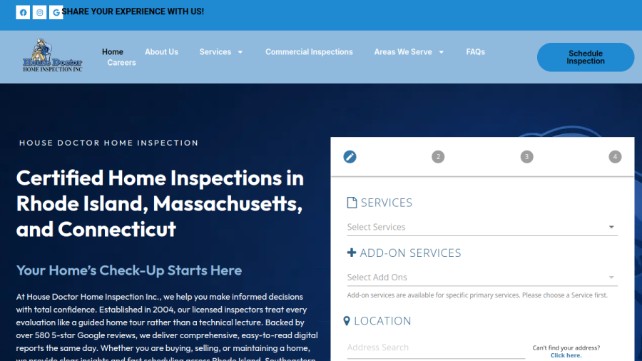 House Doctor Home Inspection Inc. website