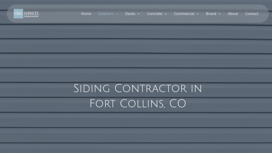 HWG Exteriors website