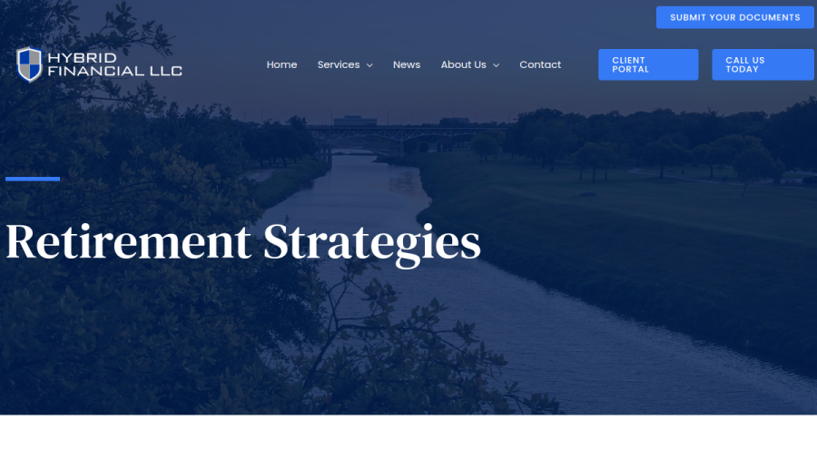 Hybrid Financial website screenshot